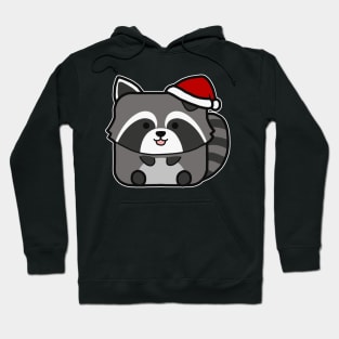 Funny Square Raccoon Christmas Hoodie